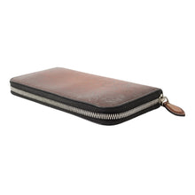 将图像加载到图库查看器中，Berluti Itauba Calligraphy Zip Around Brown scritto leather
