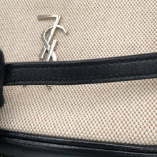 Load image into Gallery viewer, SAINT LAURENT PARIS Lou Fringe Camera Bag Beige/Black612563 Canvas Leather Size Mini
