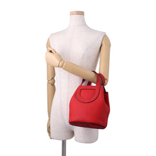 将图像加载到图库查看器中，HERMES In the loop Rouge Casaque Taurillon Clemence Swift Leather Size 18
