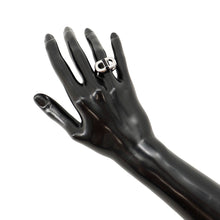 将图像加载到图库查看器中，HERMES Mayon Ring Size 56 Silver/Black Metal
