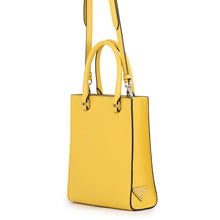 Load image into Gallery viewer, PRADA Embossed Triangle Logo 2-Way Bag Mini Yellow1BA333 Leather
