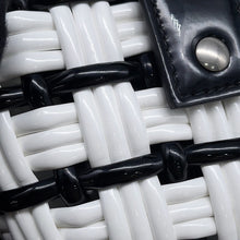 将图像加载到图库查看器中，BALENCIAGA Bistro XXS White/Black678028 Patent Leather
