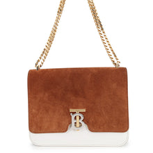 Load image into Gallery viewer, BURBERRY ChainShoulder Brown/White Suede leather
