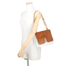 Load image into Gallery viewer, BURBERRY ChainShoulder Brown/White Suede leather
