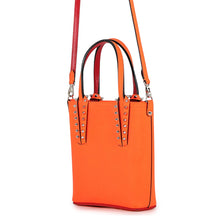 Load image into Gallery viewer, Christian Louboutin Studded 2WAY Bag Kabata N/S Neon Orange1215096 Leather
