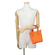Load image into Gallery viewer, Christian Louboutin Studded 2WAY Bag Kabata N/S Neon Orange1215096 Leather
