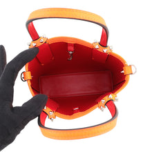 Load image into Gallery viewer, Christian Louboutin Studded 2WAY Bag Kabata N/S Neon Orange1215096 Leather
