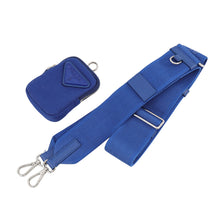 将图像加载到图库查看器中，PRADA Triangle logo Shoulder Blue2VH147 Canvas
