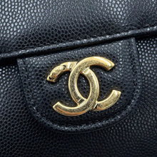 将图像加载到图库查看器中，CHANEL Strap Clutch Bag BlackAP5068 Caviar Leather
