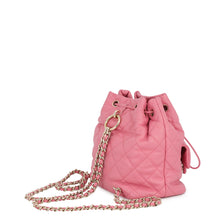 Load image into Gallery viewer, CHANEL Matelasse Drawstring Double Pocket Backpack PinkAS4342 Lambskin
