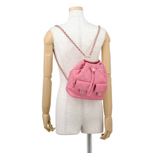 将图像加载到图库查看器中，CHANEL Matelasse Drawstring Double Pocket Backpack PinkAS4342 Lambskin
