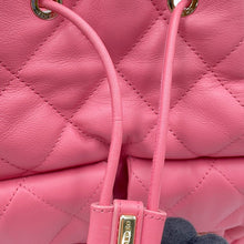 Load image into Gallery viewer, CHANEL Matelasse Drawstring Double Pocket Backpack PinkAS4342 Lambskin
