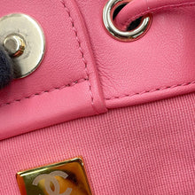 Load image into Gallery viewer, CHANEL Matelasse Drawstring Double Pocket Backpack PinkAS4342 Lambskin
