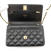 Load image into Gallery viewer, CHANEL Matelasse Chain wallet BlackAP3694 Caviar Leather
