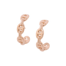 将图像加载到图库查看器中，HERMES Chaine d'Ancre Earrings 18K Pink Gold
