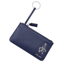 Load image into Gallery viewer, PRADA Bellboy Coin purse Navy2MB343 Saffiano LeatherLeather
