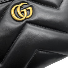 将图像加载到图库查看器中，GUCCI GG Marmont ChainShoulder Bag Black777263 Leather
