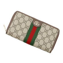 Load image into Gallery viewer, GUCCI Ophidia Zip Around Wallet Beige/Brown838484 FAE0L 9746 GG Supreme/Leather

