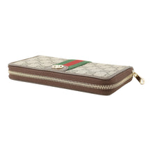 Load image into Gallery viewer, GUCCI Ophidia Zip Around Wallet Beige/Brown838484 FAE0L 9746 GG Supreme/Leather
