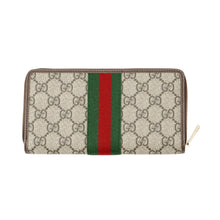 Load image into Gallery viewer, GUCCI Ophidia Zip Around Wallet Beige/Brown838484 FAE0L 9746 GG Supreme/Leather
