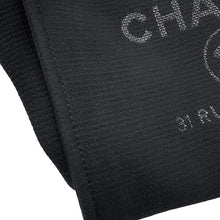 Load image into Gallery viewer, CHANEL Deauville 2WAYTote Bag BlackA66941 Canvas Leather Size GM
