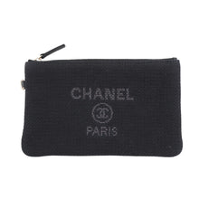 Load image into Gallery viewer, CHANEL Deauville 2WAYTote Bag BlackA66941 Canvas Leather Size GM
