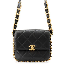 Load image into Gallery viewer, CHANEL Matelasse Small Flap Bag BlackAS2831 Lambskin Size Small
