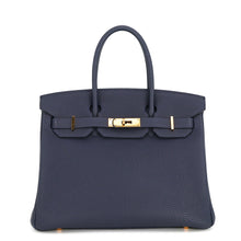 Load image into Gallery viewer, HERMES Birkin Blue Nuit Togo Leather Size 30
