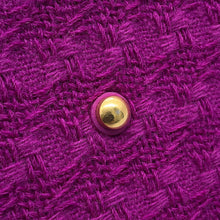 将图像加载到图库查看器中，CHANEL Tweed Shopping Tote PurpleAS0976 Tweed
