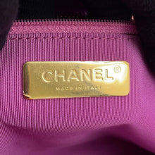 将图像加载到图库查看器中，CHANEL Tweed Shopping Tote PurpleAS0976 Tweed
