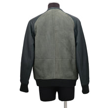 Load image into Gallery viewer, HERMES Zip-up Mouton Jacket Size 48 Khaki Leather suede boa
