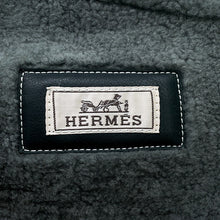 Load image into Gallery viewer, HERMES Zip-up Mouton Jacket Size 48 Khaki Leather suede boa
