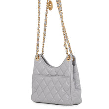 Load image into Gallery viewer, CHANEL Hobo Bag GrayAS4323 Shiny Calf Leather
