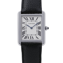Load image into Gallery viewer, CARTIER Tank Solo LM Stainless Steel Leather Silver DialWSTA0028
