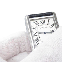 Load image into Gallery viewer, CARTIER Tank Solo LM Stainless Steel Leather Silver DialWSTA0028

