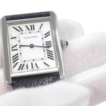 Load image into Gallery viewer, CARTIER Tank Solo LM Stainless Steel Leather Silver DialWSTA0028
