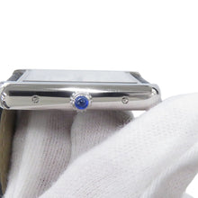 Load image into Gallery viewer, CARTIER Tank Solo LM Stainless Steel Leather Silver DialWSTA0028

