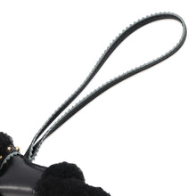 将图像加载到图库查看器中，HERMES Buddy Epic Bag Charm Black Lambskin Mouton
