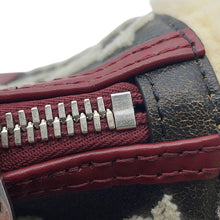 Load image into Gallery viewer, LOUIS VUITTON Keepall Bandouliere Noir/Blanc/Rouge FoncéM23788 Monogram・Shearling Size 25
