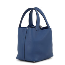 Load image into Gallery viewer, HERMES Picotin Lock Blue Tie Taurillon Clemence Size PM
