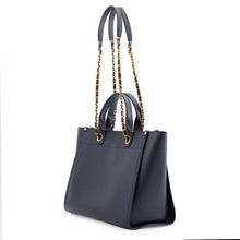 Load image into Gallery viewer, CHANEL Deauville Studded 2WAYChainTote Bag NavyA57069 Caviar Leather
