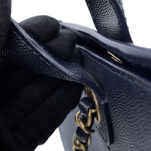 Load image into Gallery viewer, CHANEL Deauville Studded 2WAYChainTote Bag NavyA57069 Caviar Leather
