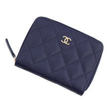 Load image into Gallery viewer, CHANEL Matelasse CC Logo Small Wallet NavyAP4652-B10583-U2366 Caviar Leather
