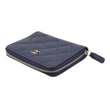 Load image into Gallery viewer, CHANEL Matelasse CC Logo Small Wallet NavyAP4652-B10583-U2366 Caviar Leather
