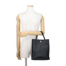 将图像加载到图库查看器中，CHANEL Small shopping bag BlackAS6452 Calf Leather
