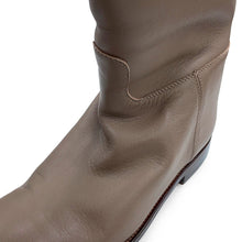 将图像加载到图库查看器中，HERMES Jumping Long Boots Etoupe Box Calf Leather Size 37 1/2
