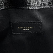 将图像加载到图库查看器中，SAINT LAURENT PARIS Uptown Pouch Black565739 1GF0J 1000 Grain de Poudre Embossed Leather Size Medium

