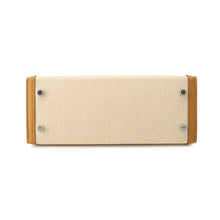 Load image into Gallery viewer, HERMES Kelly Sellier Ecru/Sesame Toile H Swift Leather Size 25
