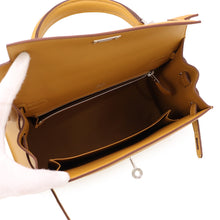 Load image into Gallery viewer, HERMES Kelly Sellier Ecru/Sesame Toile H Swift Leather Size 25

