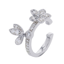 将图像加载到图库查看器中，GRAFF Butterfly Flower Diamond Ear CuffRGE2163 18K White Gold
